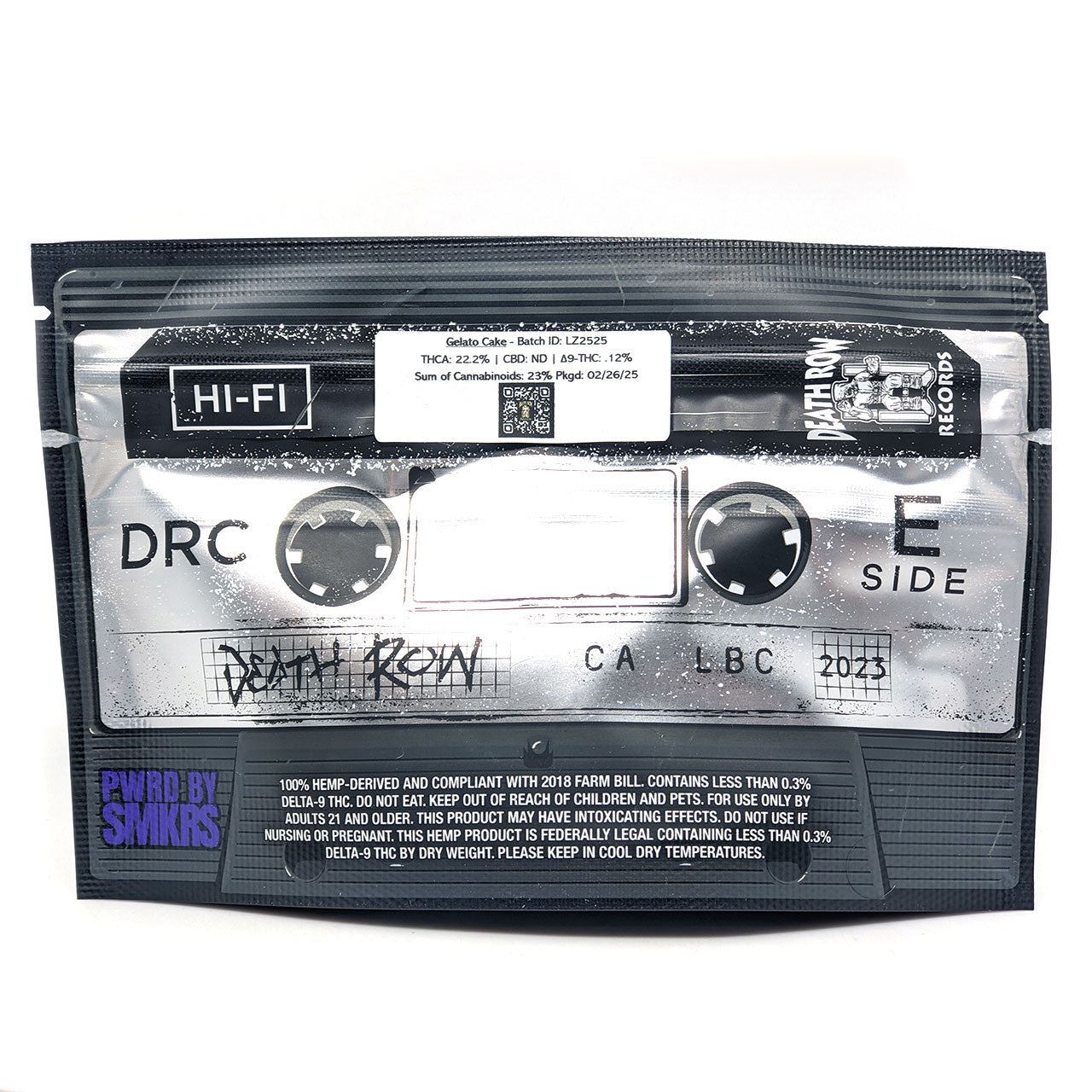 Death Row Records - THCA Flower - Mylar 7g - Gelato Cake - SWED Death Row Records - THCA Flower - Mylar 7g - Gelato Cake - SWED